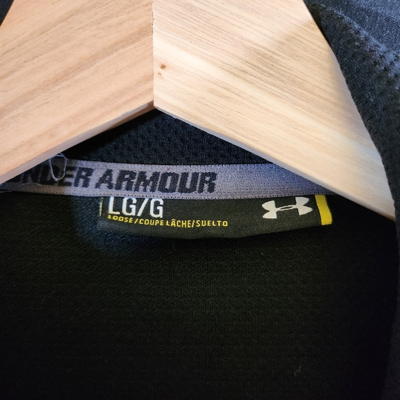 Men's Black Under Armour Full-zip Sweater - Picture 3 of 3